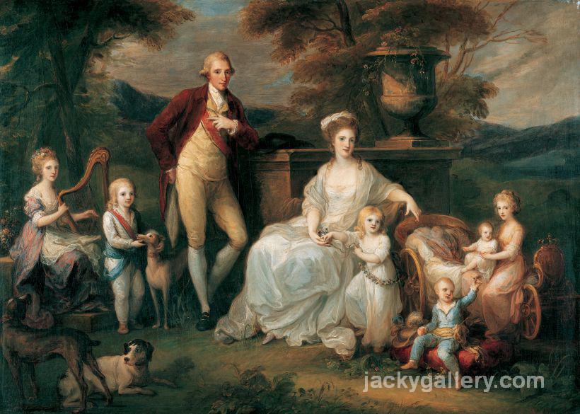 Ferdinand IV King of Naples and his Family, Angelica Kauffman painting - Click Image to Close